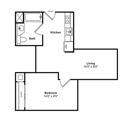A5 2d Floor Plan, Sea Castle by Windsor, Santa Monica, CA 90401